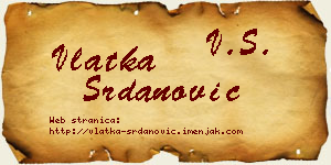 Vlatka Srdanović vizit kartica